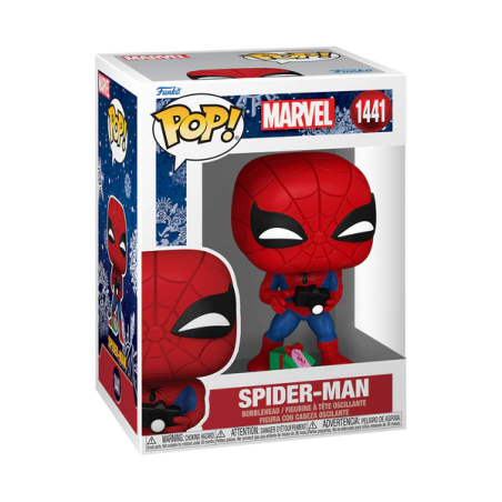 HOLIDAY '24 - POP Marvel N° 1441 - Spider-Man avec cadeau ouvert 