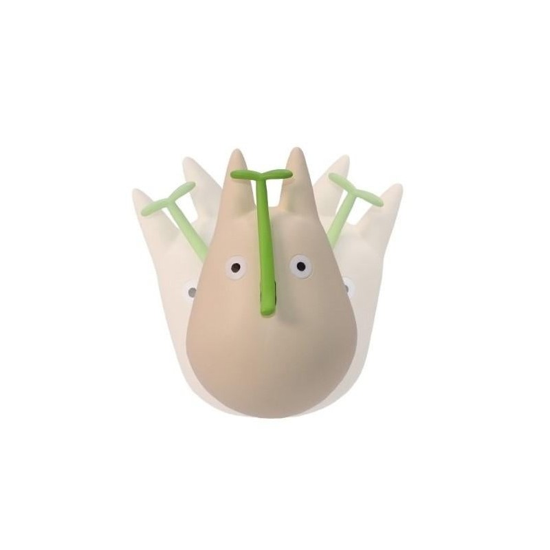 MON VOISIN TOTORO - Totoro Blanc avec feuille - Figurine Culbuto 4.9cm 