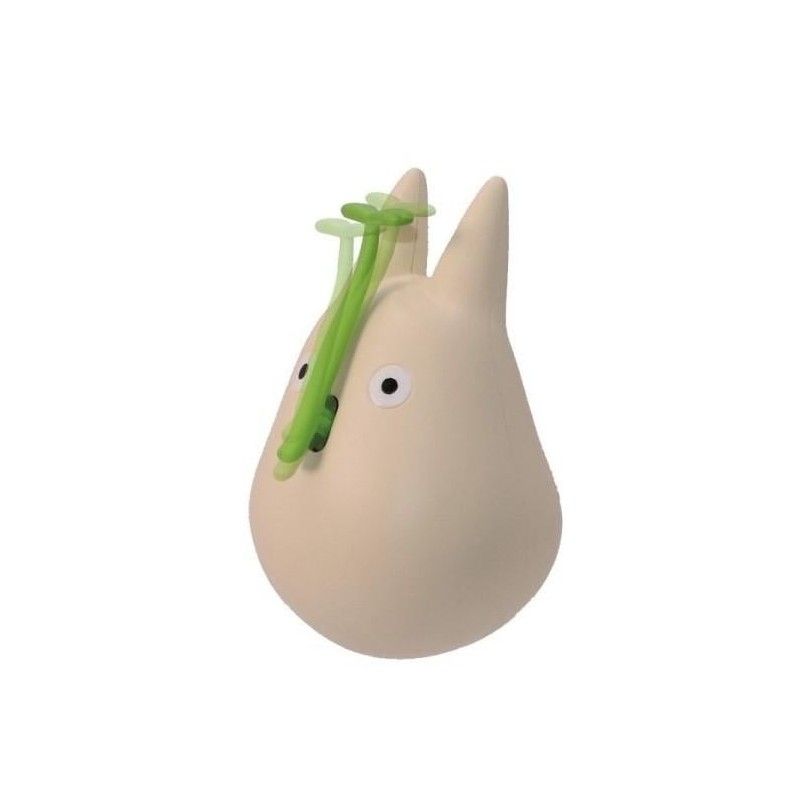 MON VOISIN TOTORO - Totoro Blanc avec feuille - Figurine Culbuto 4.9cm 