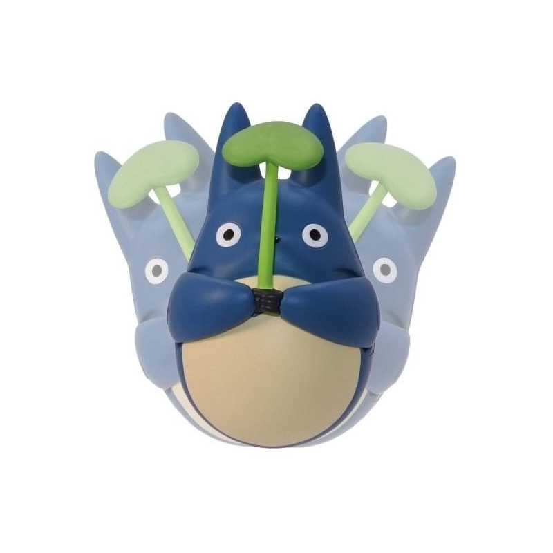 MON VOISIN TOTORO - Totoro Bleu avec feuille - Figurine Culbuto 5.8cm 