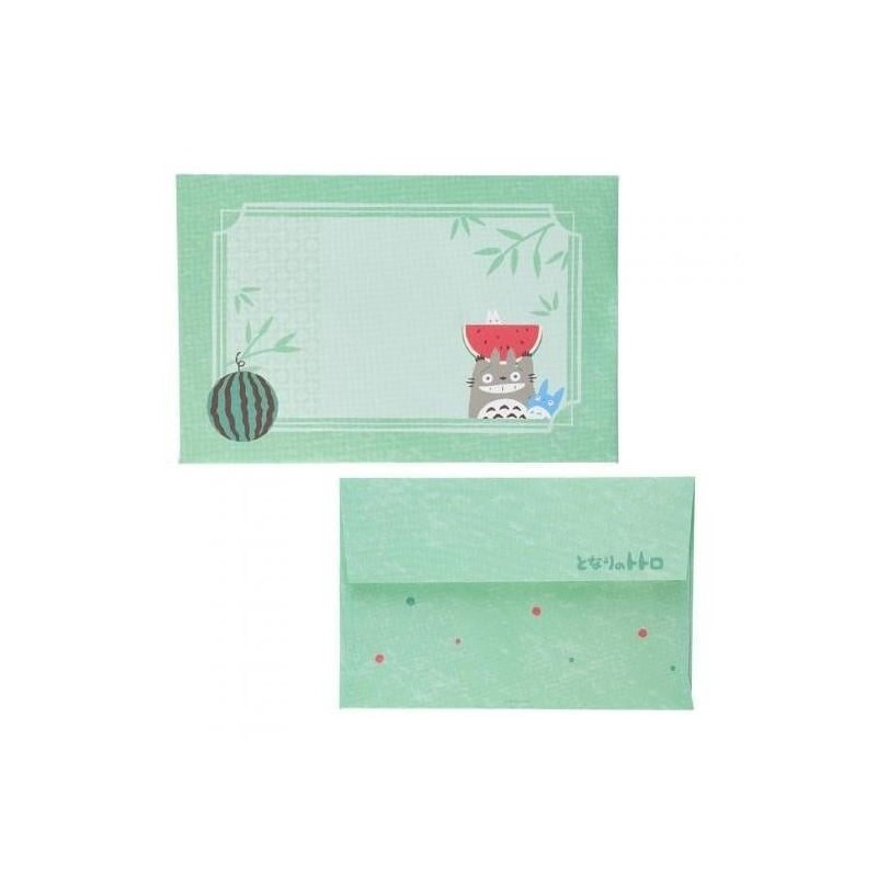 MON VOISIN TOTORO - Totoro avec Pastèque -Eventail & Enveloppe 