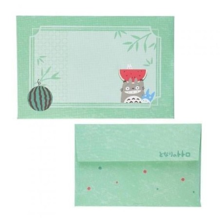 MON VOISIN TOTORO - Totoro avec Pastèque -Eventail & Enveloppe 
