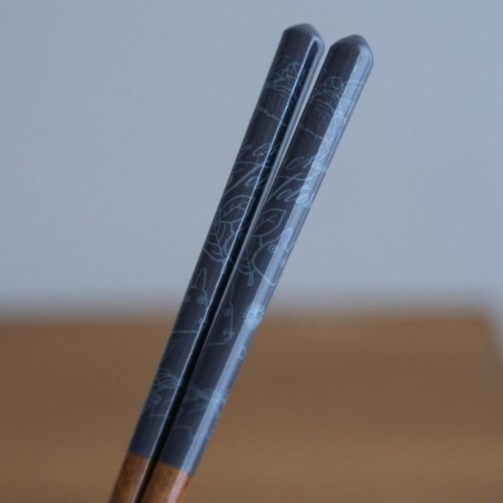 MON VOISIN TOTORO - Esquisses Bleu Marine - baguettes Laquées 21cm 