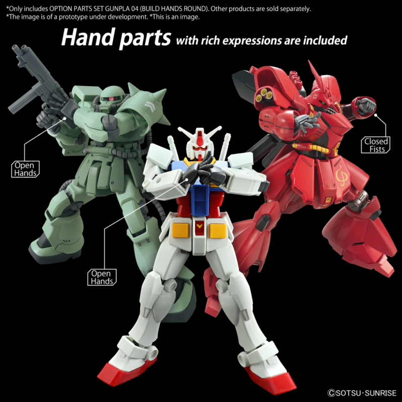 GUNDAM - Option Parts Set Gunpla 4 (Build Hands Round) - Model Kit 