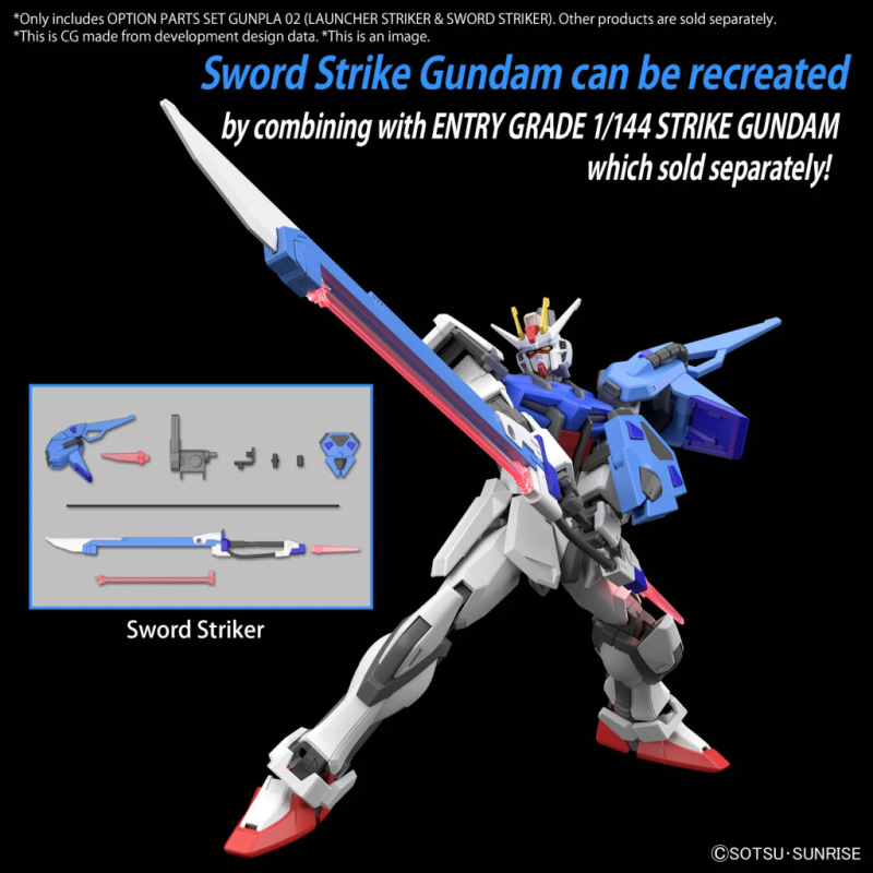 GUNDAM - Option Parts Set Gunpla 2 (Launcher/Sword Striker) -Model Kit 