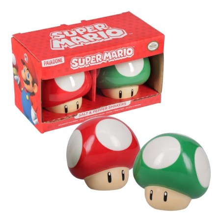 SUPER MARIO - Champignons - Set Salière et Poivrière 