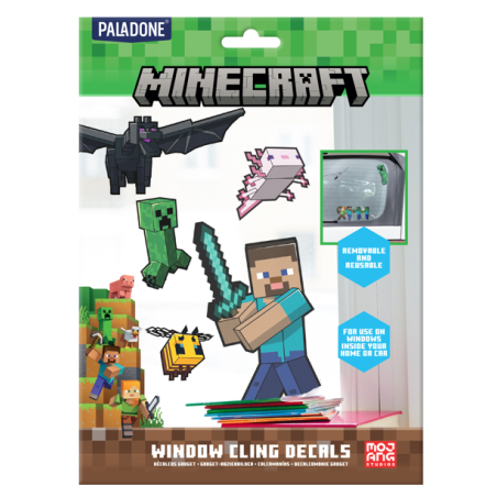 MINECRAFT - Cling Decals pour Fenêtre 