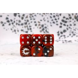 Conquest Logo on Red and Black Dice "First Blood" 2