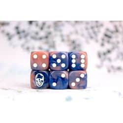 Spires Faction Dice on Dark Blue swirl Dice 2