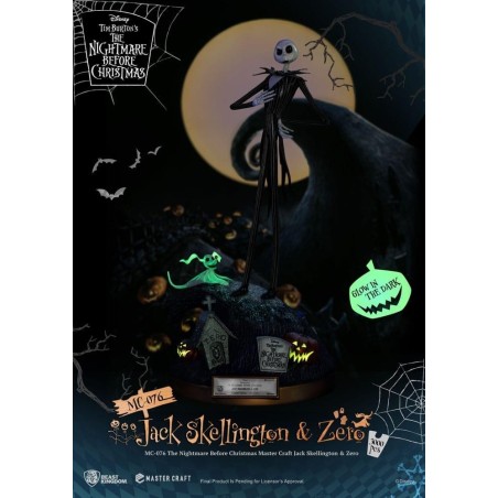 NBX - Jack Skellington & Zero - Statuette Master Craft 39cm 