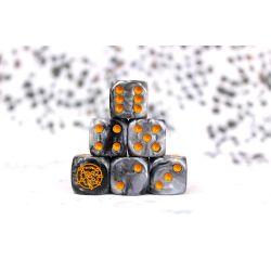Dweghom Faction Dice on Gray swirl Dice 2
