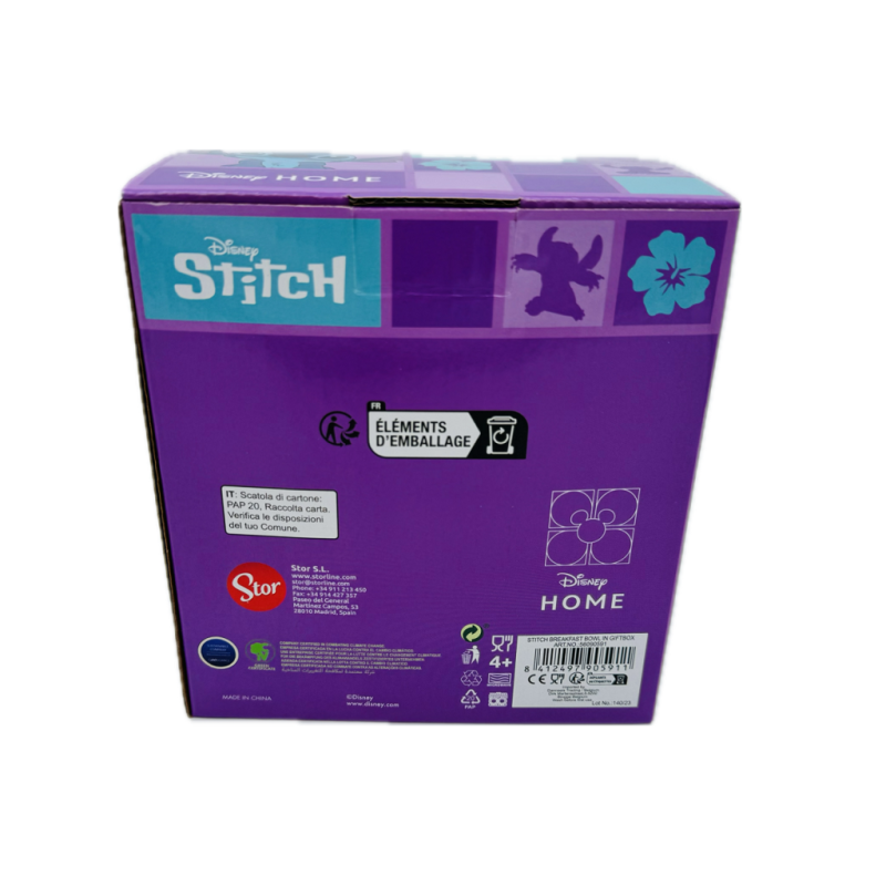 STITCH - Purple Flower - Bol Céramique en Gift Box - 600ml 