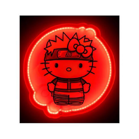 NARUTO x HELLO KITTY - Neon Mural Led - 30 cm 
