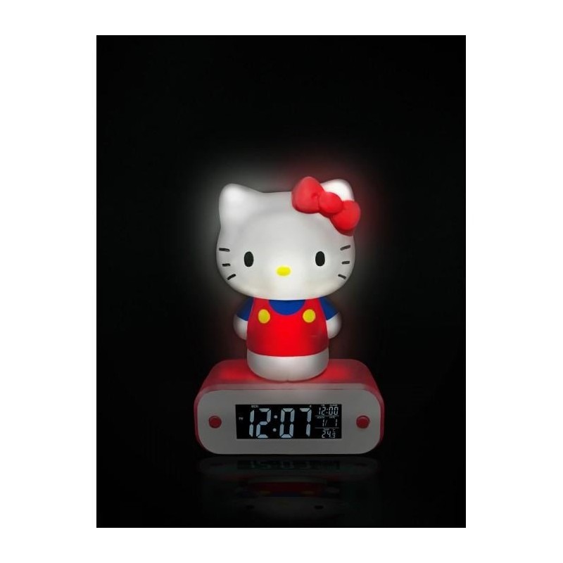 HELLO KITTY - Réveil avec lampe LED - 17cm 