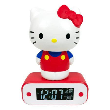 HELLO KITTY - Réveil avec lampe LED - 17cm 