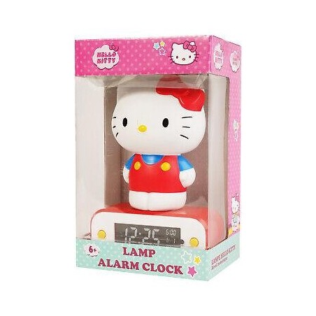 HELLO KITTY - Réveil avec lampe LED - 17cm 