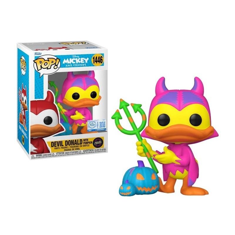 DISNEY - POP N° 1446 - Devil Donald with Chase (Black Light) 
