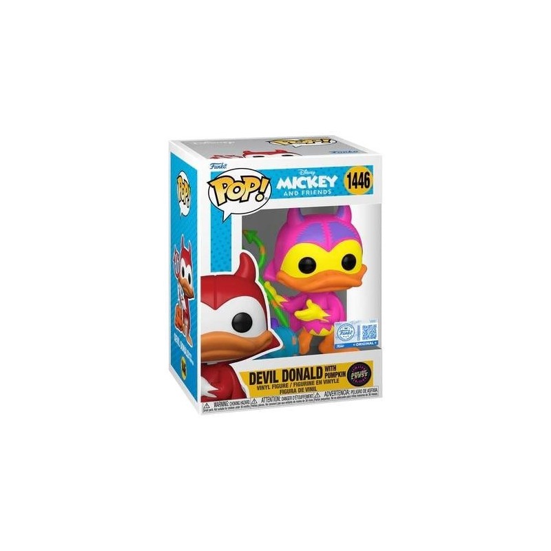 DISNEY - POP N° 1446 - Devil Donald with Chase (Black Light) 