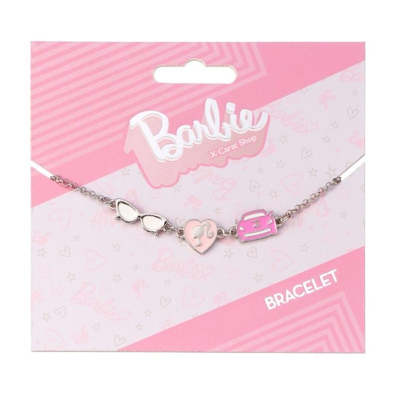 BARBIE - Bracelet en Chaine - Silhouette, Lunettes et Corvette 
