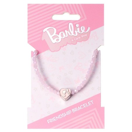 BARBIE - Bracelet de Perles Rose - Coeur 