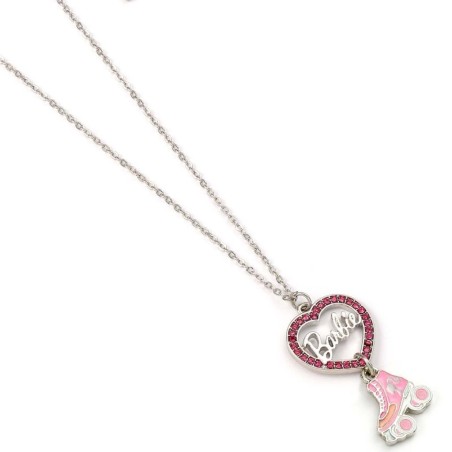 BARBIE - Collier Chaine - Coeur & Patin à Roulettes 