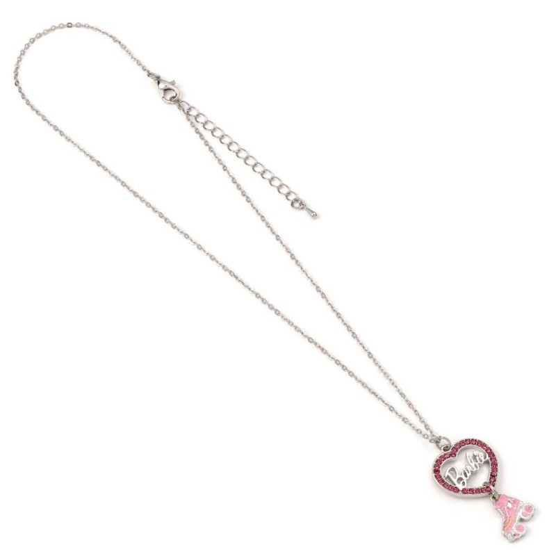 BARBIE - Collier Chaine - Coeur & Patin à Roulettes 