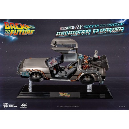 RETOUR VERS LE FUTUR - DeLorean II Flottant "Deluxe" - Statuette 20cm 