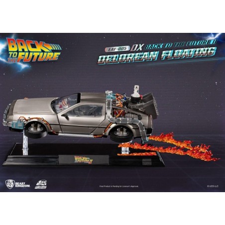 RETOUR VERS LE FUTUR - DeLorean II Flottant "Deluxe" - Statuette 20cm 