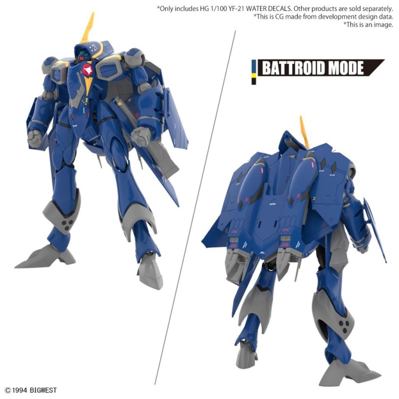 MACROSS - HG 1/100 YF-21 Water Decals - Model Kit 