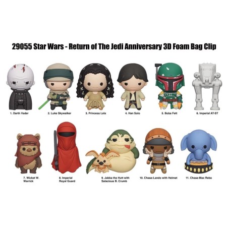 STAR WARS - Le Retour du Jedi - 3D Foam Bag Clip (Display 24 Pcs) 
