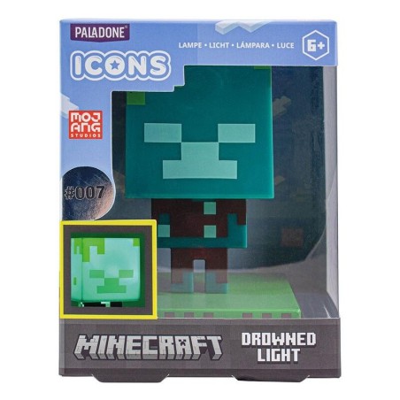 MINECRAFT - Zombie noyé - Lampe Icone 10cm 