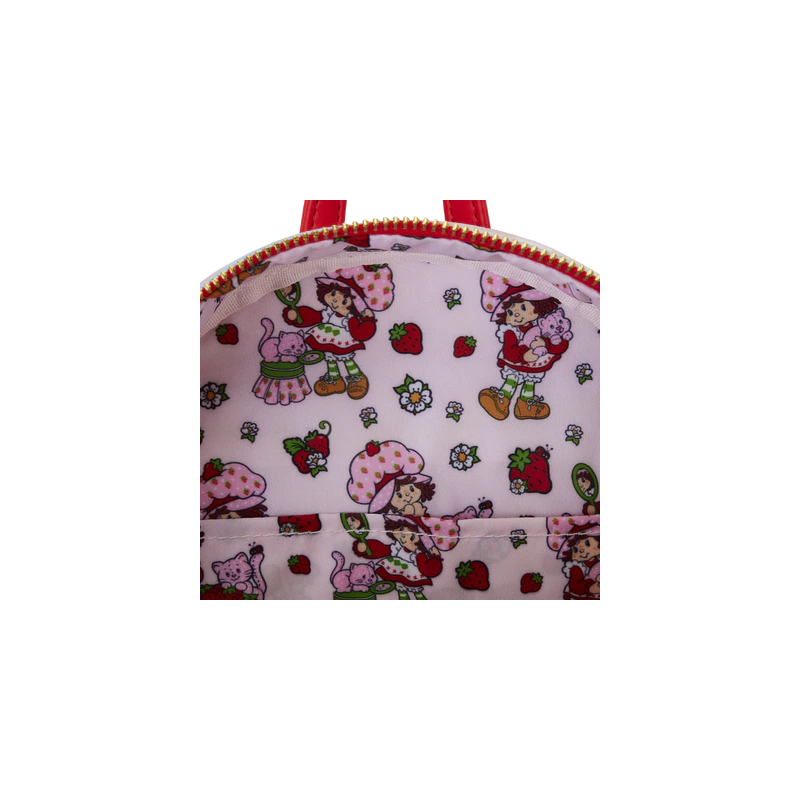 CHARLOTTE AUX FRAISES - Denim - Mini Sac à Dos LoungeFly 