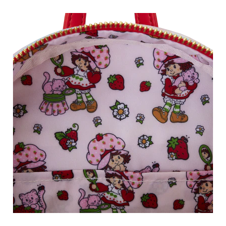 CHARLOTTE AUX FRAISES - Denim - Mini Sac à Dos LoungeFly 