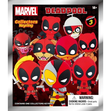 MARVEL - Deadpool Serie 3 - 3D Foam Bag Clip (Display 24 Pcs) 