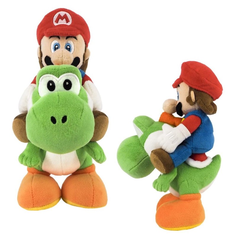 SUPER MARIO - Mario et Yoshi - Peluche 21cm 