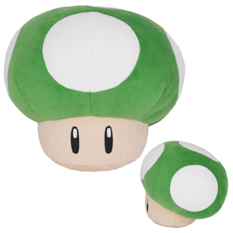 SUPER MARIO - Champignon 1UP - Peluche 16cm 