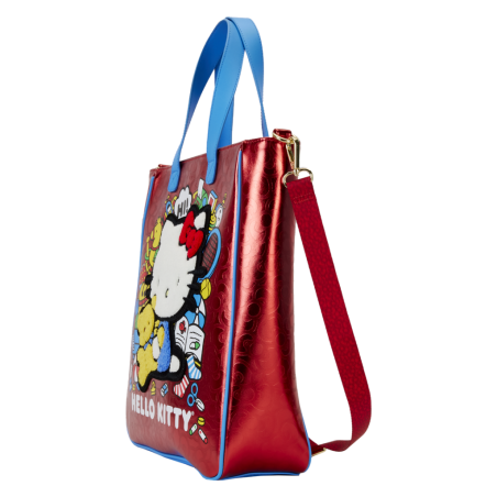 HELLO KITTY -50ème Anniv. -Tote Bag Métallique avec Coin Bag Loungefly 