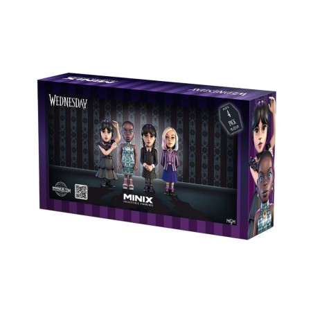 MERCREDI - Mercredi, Mercredi en robe, Enid, Bianca - 4 Fig. Minix 7cm 