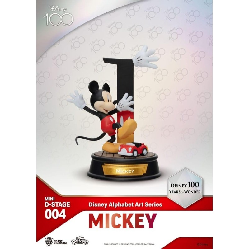 DISNEY 100TH - Disney Alphabet Art - Pack 6 Diorama Stage 10cm 