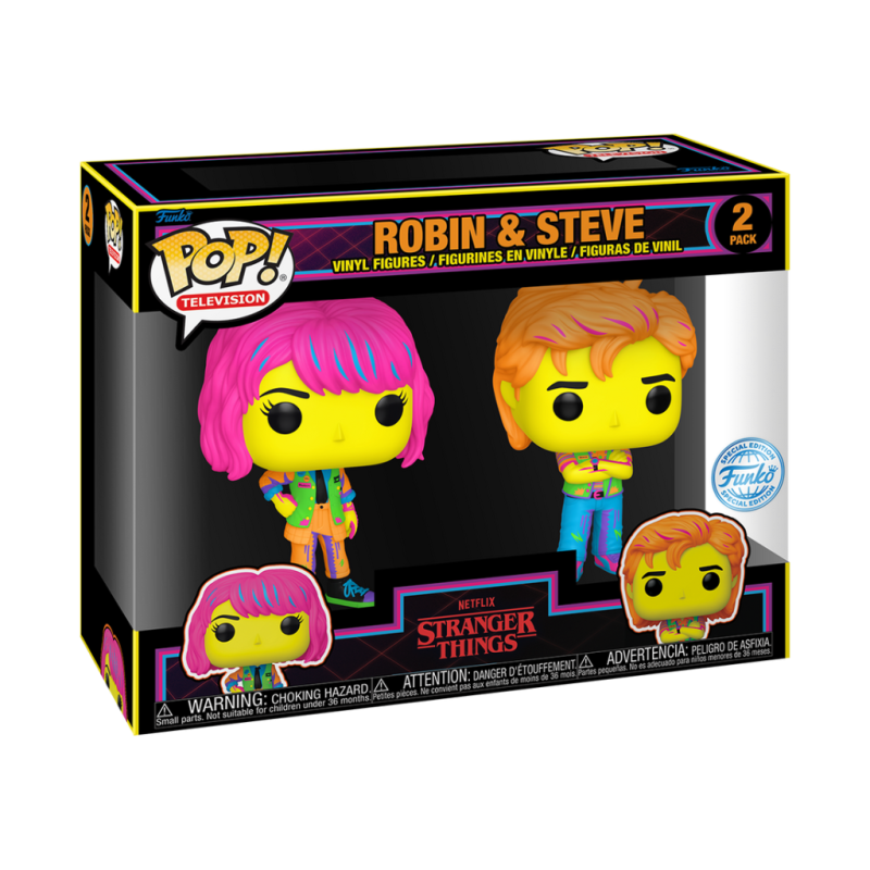 STRANGER THINGS - POP TV - 2 Pack Robin & Steve (BLKLT) 