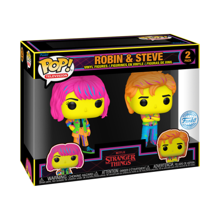 STRANGER THINGS - POP TV - 2 Pack Robin & Steve (BLKLT) 
