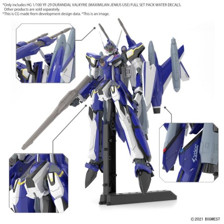 MACROSS - HG1/100 YF-29 Durandal Valkyrie Full Set Water D. -Model Kit 