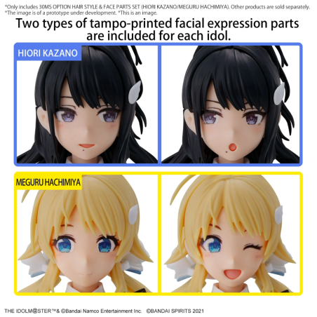 THE IDOLMASTER - 30MS Option Hair Style & Face Parts Set - Model Kit 