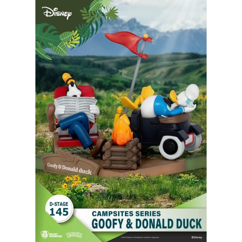 DISNEY - Dingo & Donald Duck - Diorama D-Stage Campsite Series 10cm 