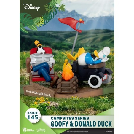 DISNEY - Dingo & Donald Duck - Diorama D-Stage Campsite Series 10cm 