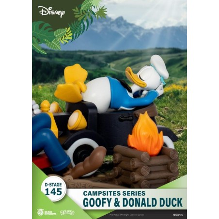 DISNEY - Dingo & Donald Duck - Diorama D-Stage Campsite Series 10cm 