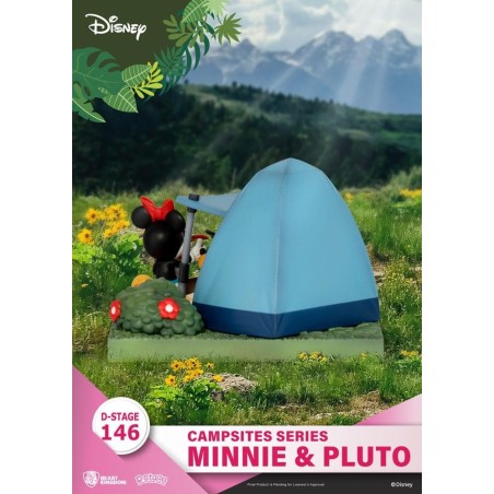 DISNEY - Minnie & Pluto - Diorama D-Stage Campsite Series 10cm 
