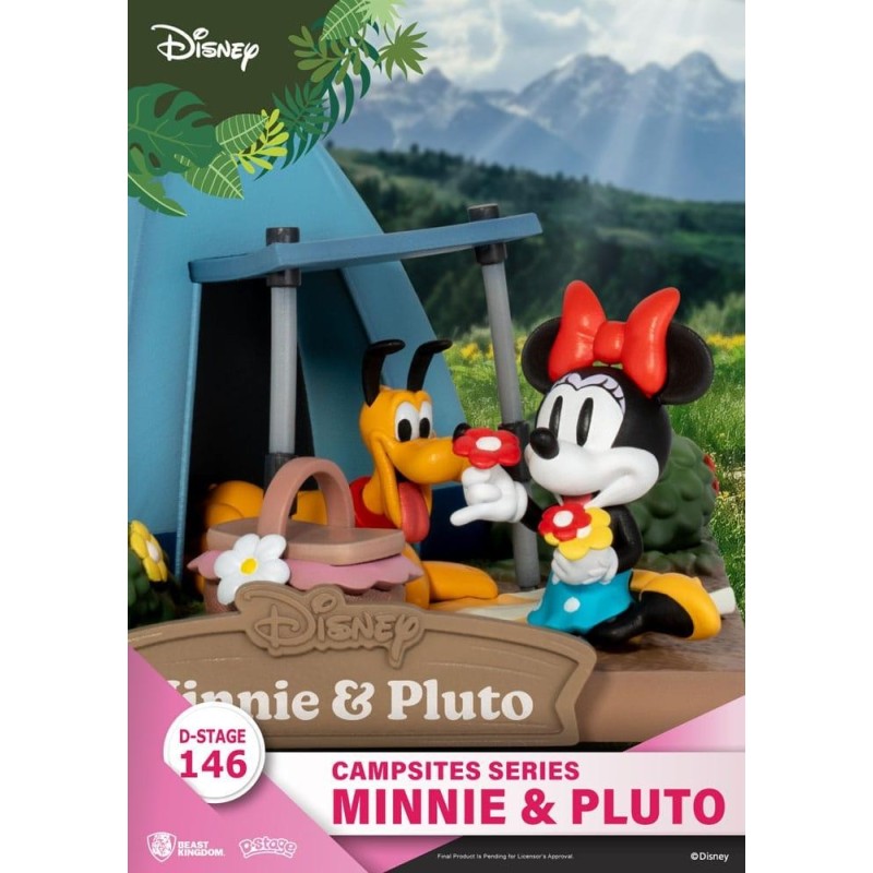 DISNEY - Minnie & Pluto - Diorama D-Stage Campsite Series 10cm 