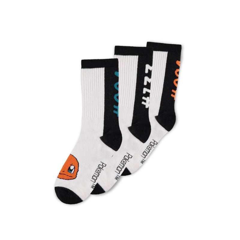 POKEMON - Trio - Pack de 3 Paires de Chaussettes Sport (T39-42) 
