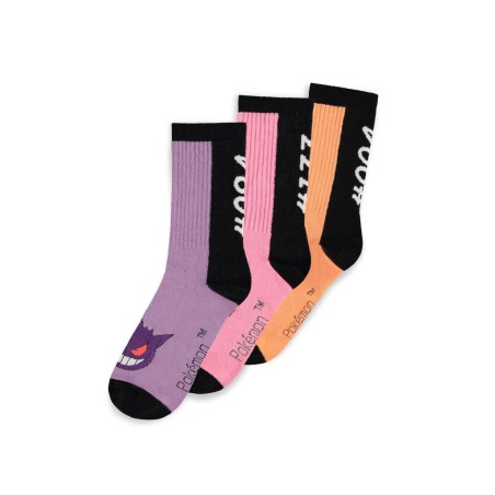 POKEMON - Trio Color - Pack de 3 Paires de Chaussettes Sport (T39-42) 
